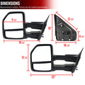 TOWING MIRRORS CHROME- SMOKE SIGNAL- POWER HEATED