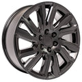 22 IN REPLICA WHEEL CV39 FITS GMC SIERRA RIM 22X9 SATIN W/BLACK WHEEL