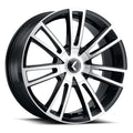 KRAZE SPECTRA 183 GLOSS BLACK MACHINED 22X8.5 5-114.3 5-120 38MM 74.1MM