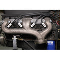 SBC EXH MANIFOLD 2.5 OUTLET, BLACK