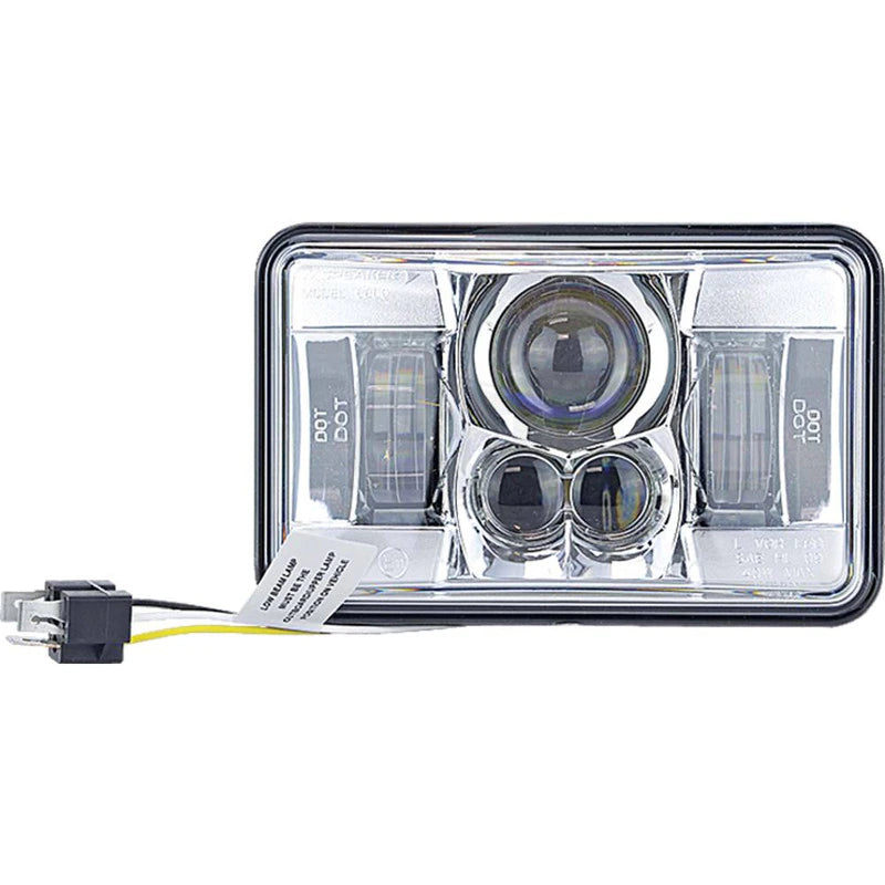 8800 MODEL 1224V DOT/ECE LED RIGHT HAND TRAFFIC LOW BEAM HEADLIGHT W/CHROME BEZEL