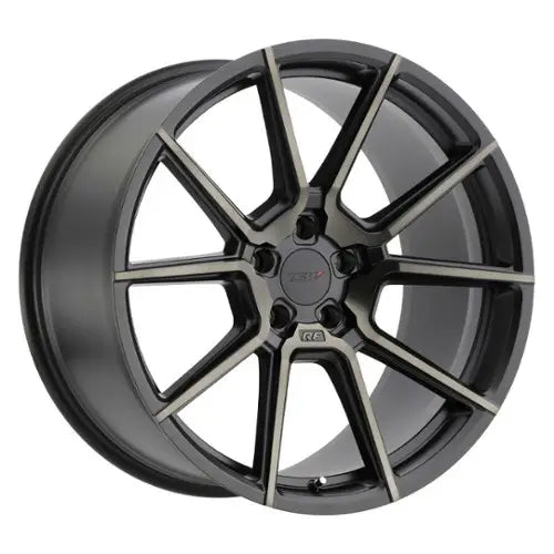 ~(35 lbs. 19X19X10)~ TSW CHRONO 17x8.0 5/120 ET35 CB76.1 MATTE BLACK W/MACHINE FACE AND DARK TINT