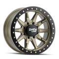 DIRTY LIFE DT-2 9304 SATIN GOLD W SIMULATED BEADLOCK RING 17X9 6-139.7 -12MM 106MM