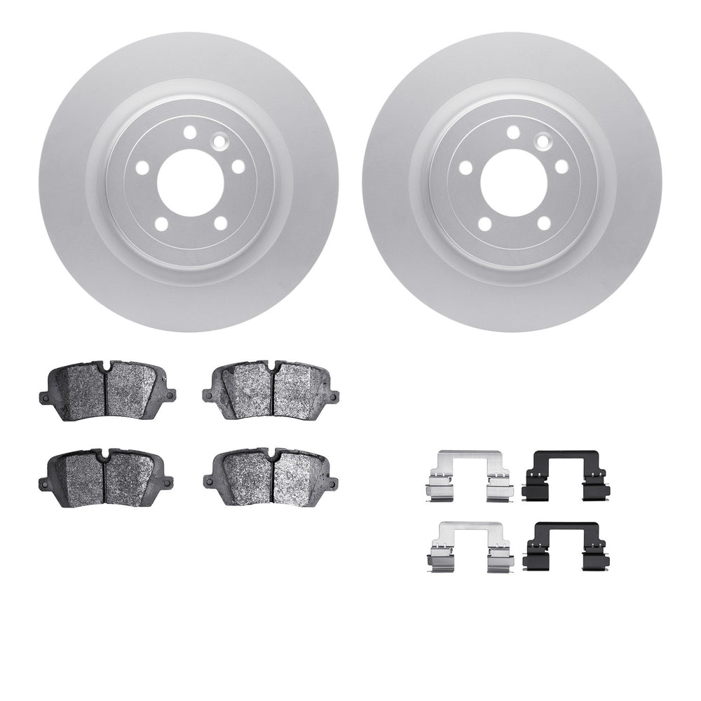 DFC 13-25 Land Rover Discovery Rear Geospec Rotors with Euro 5000 Ceramic Brake Pads w/Hardware