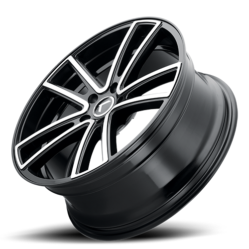 KRAZE LUSSO KR190 BLACK MACHINED FACE 22X8.5 5-112 38MM 66.56MM