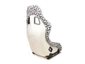NRG FRP Bucket Seat PRISMA SAVAGE Edition White Pearlized Back Snow Leopard Print - Medium