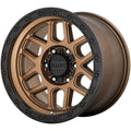 ~(34 lbs. 21X21X12)~ KM544 18x9 6x139.70 MATTE BRONZE W/ BLACK LIP (18 mm)