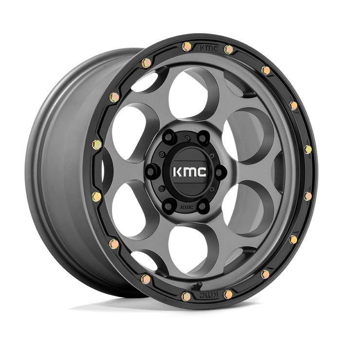 DIRTY HARRY 17X8.5 8X6.5 00MM SATIN GRAY W/ BLACK LIP