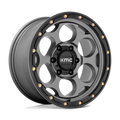 DIRTY HARRY 17X8.5 8X6.5 00MM SATIN GRAY W/ BLACK LIP
