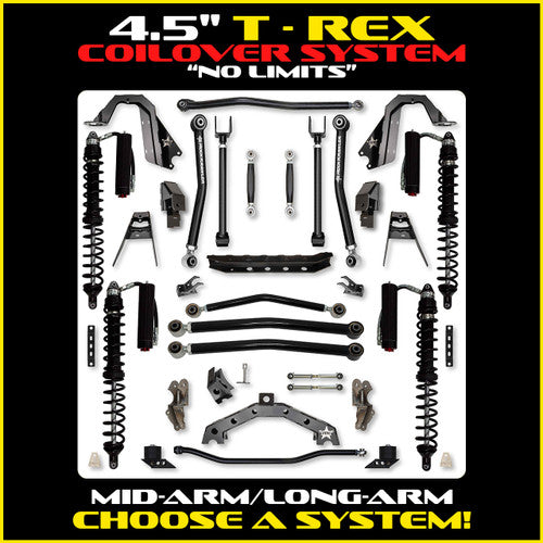 18C WRANGLER JL 2DR 4.5IN TREX NO LIMITS HYBRID COIL OVER SYS FRONT & REAR