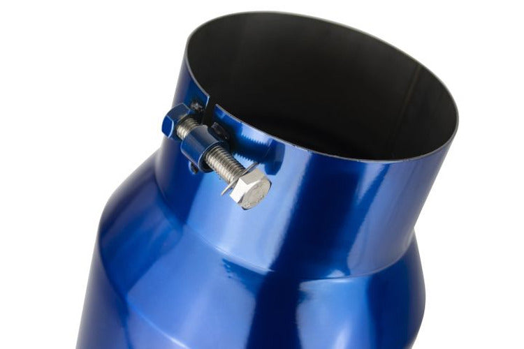 Sinister Diesel Dual Wall Exhaust Tip W/ Angle Cut (5in. to 7in.) - Blue