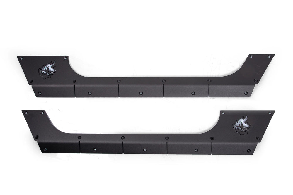 Crawltek 2007-2018 Jeep Wrangler JK 2 Door Rocker Body Cladding - Black - JK40101
