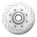 R1 1988-1996 Chevrolet C3500 Front Right Drilled & Slotted Silver Brake Rotor