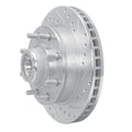 R1 1988-1996 Chevrolet C3500 Front Right Drilled & Slotted Silver Brake Rotor