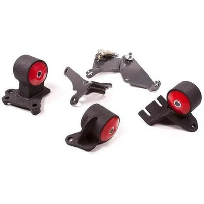 Innovative 90-93 Integra B-Series Black Steel Mounts 75A Bushings (Cable to Hydro Conversion)