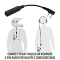 Rugged Radios ENDURO Moto Kit w/ RDH - Business Band Radio