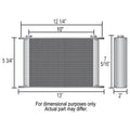 19 ROW SERIES 10000 STACK PLATE COOLER 90DEG SWIVEL 6AN FITTING ALUMINUM
