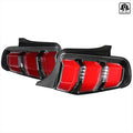 LED TAIL LIGHTS-BLACK TRIM-RED BAR