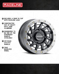 Raceline Wheels SQUAD SATIN BLACK W GUNMETAL RING 15X7 4X137 10