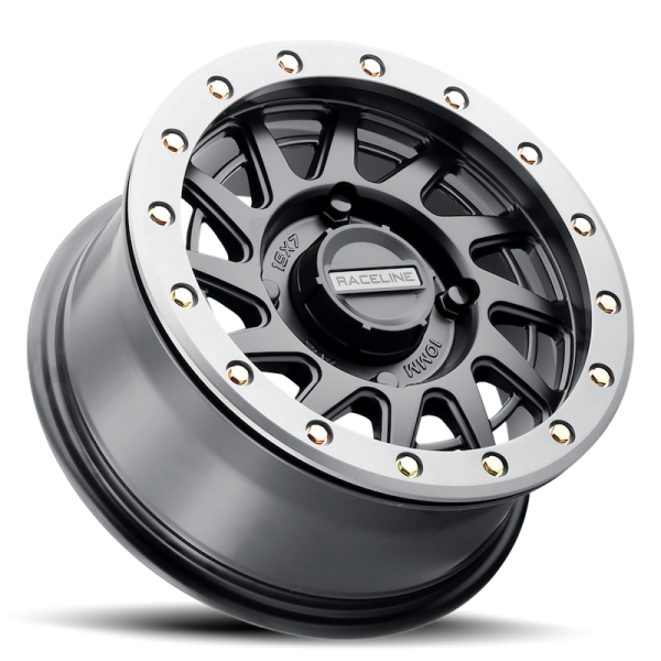 Raceline Wheels SQUAD SATIN BLACK W GUNMETAL RING 15X7 4X137 10
