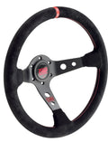 OMP Corsica Dished Steering Wheel Suede 3 Blue Anod