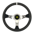 OMP Corsica Dished Steering Wheel Suede 3 Blue Anod