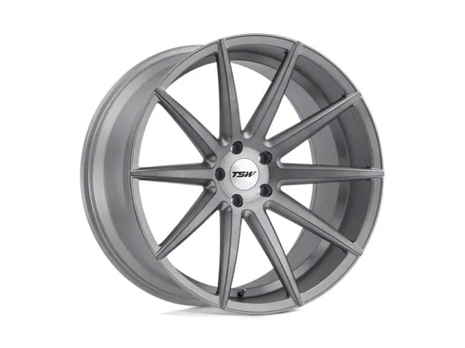 ~(31 lbs. 21X21X10)~ TSW CLYPSE 19x8.5 5/120 ET35 CB76.1 TITANIUM W/MATTE BRUSHED FACE