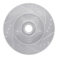 DFC 70-72 Dodge Coronet Front Right Drilled & Slotted Silver Brake Rotor