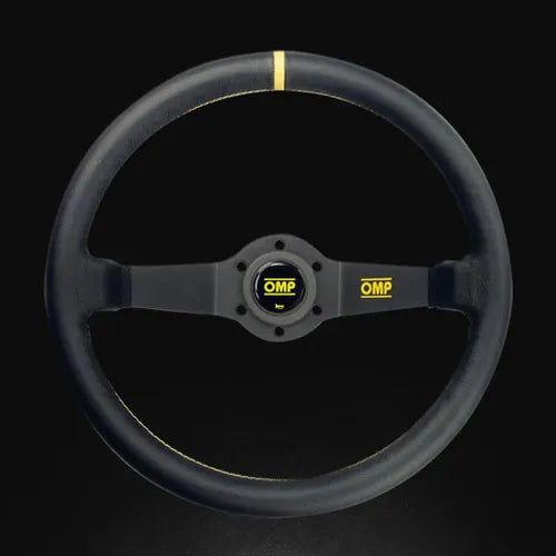 OMP Rally Dished Steering Wheel 350mm - Large Leather (Black)
