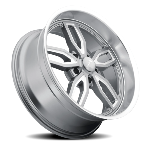 608 (608) GREY W/ MILLED SPOKES and DIAMOND LIP
