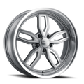 608 (608) GREY W/ MILLED SPOKES and DIAMOND LIP
