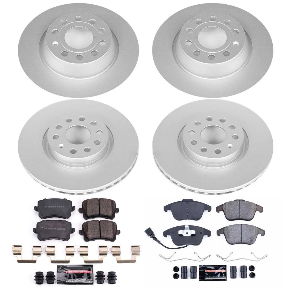 Power Stop 2015 Audi Q3 Front & Rear Z23 Evolution Sport Coated Brake Kit