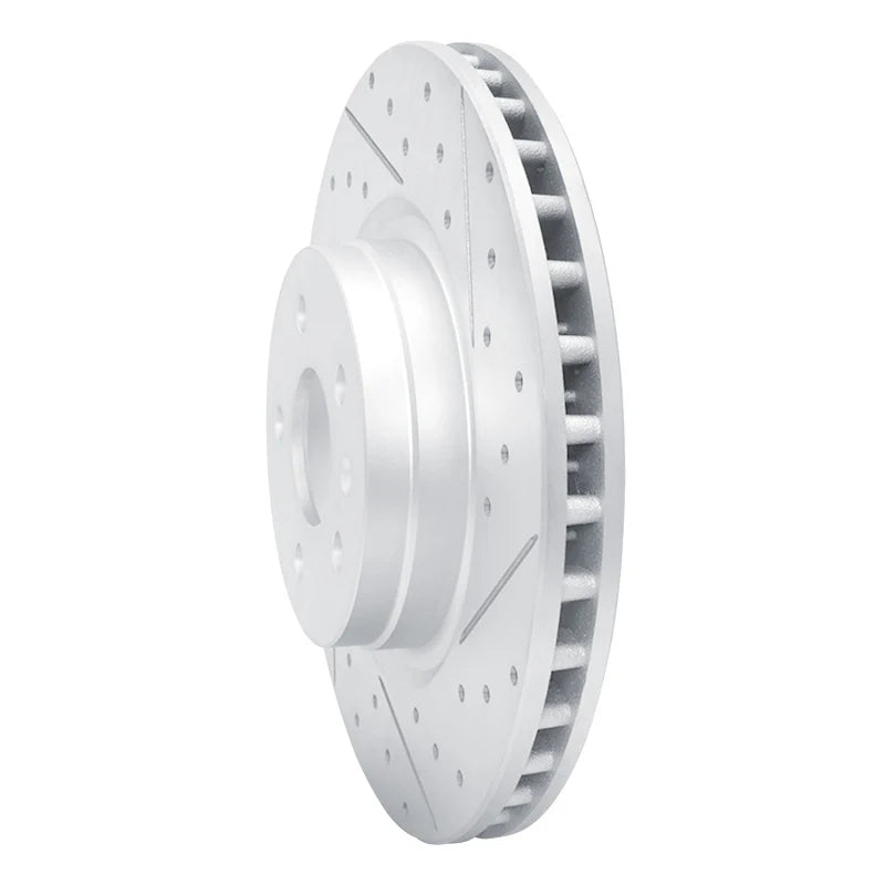 R1 12-21 Tesla Model X Front Right Drilled & Slotted Geoperformance Rotor