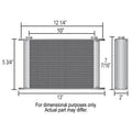19 ROW SERIES 10000 STACK PLATE COOLER 90DEG SWIVEL 8AN FITTING ALUMINUM