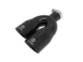 aFe Takeda 2.5in 304 Stainless Steel Clamp-on Exhaust Tip Driver Side 2.5in Inlet 4inDual-Black