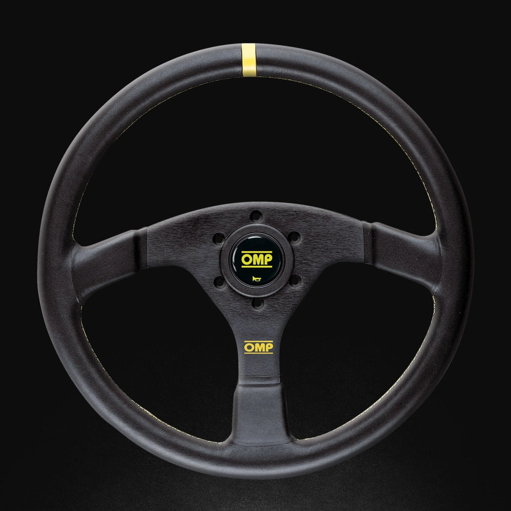 OMP Velocita Flat Steering Wheel 350mm - - Large Leather (Black)