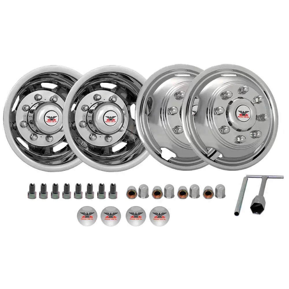 11C CHEVY/GMV C/K 3500 17IN 8LUG 5HH DUAL WHEEL DOTLINER SIMULATOR SET