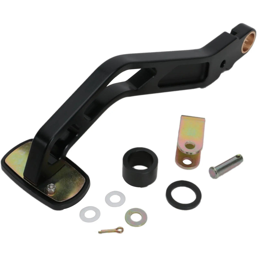 BRAKE PEDAL ARM; BILLET FINISH; FOR 195557 CHEVY AUTOMATIC WITH STANDARD PAD