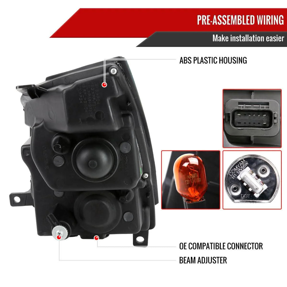 PROJECTOR HEADLIGHT WITH LED STRIP