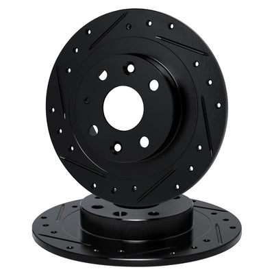 R1 Concepts Brake Rotor- D/S - Black Fits Acura Legend
