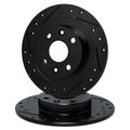 R1 Concepts Brake Rotor- D/S - Black Fits Acura Legend