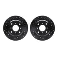 R1 Concepts Brake Rotor- D/S - Black Fits Acura Legend