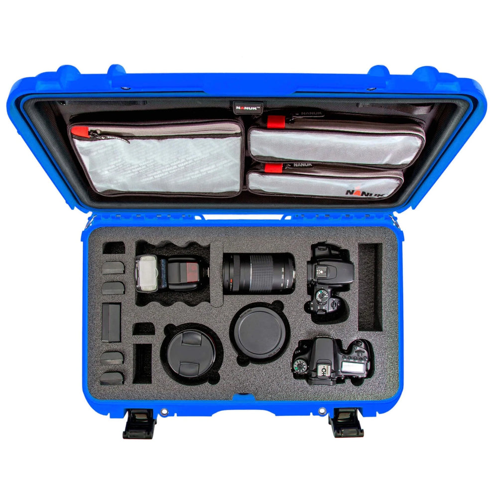 NANUK 935 CASE W/LID ORG.W/F FOR 2 BODIES DSLRBLUE INTERIOR: 20.5 X 11.3 X 7.5IN