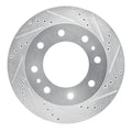 R1 75-80 Ford E-350 Econoline Club Wagon Front Right Drilled & Slotted Silver Brake Rotor