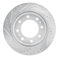R1 75-80 Ford E-350 Econoline Club Wagon Front Right Drilled & Slotted Silver Brake Rotor