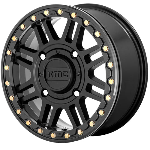 KS250 15X6 4X137 SBLK BLKRING 38MM
