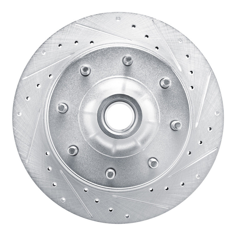 DFC 80-85 Ford F-250 2WD (Excl Super Duty) Front Right Drilled & Slotted Silver Brake Rotor