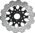 Twin Power 08-13 FLH FLT 08-16 FLHR 06-17 Dyna Front 11.8 Scalloped Floating Rotor Black Mesh