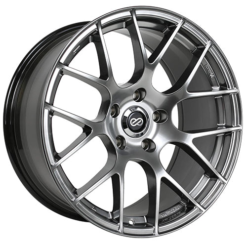 Enkei Raijin 19x9.5 35mm Offset 5x112 Bolt Pattern 72.6 Bore Dia Hyper Silver Wheel
