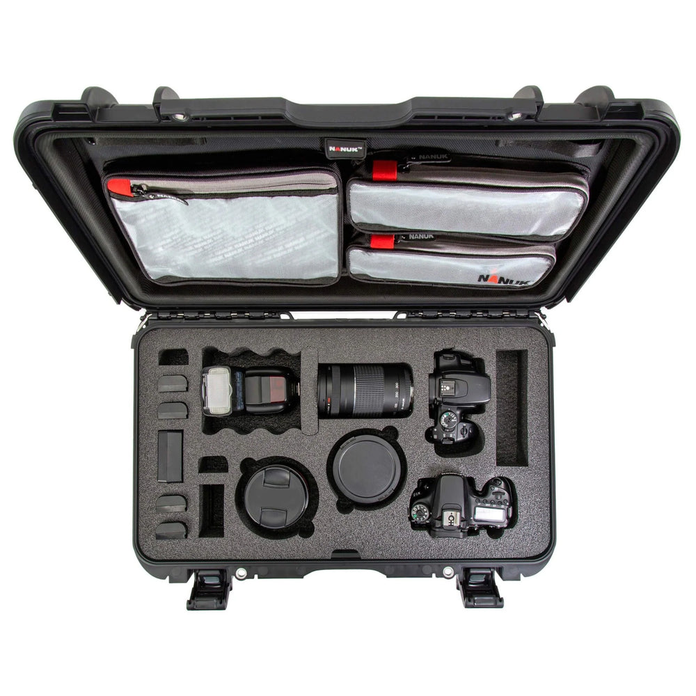 NANUK 935 CASE W/LID ORG.W/F FOR 2 BODIES DSLRBLACK INTERIOR: 20.5 X 11.3 X 7.5IN